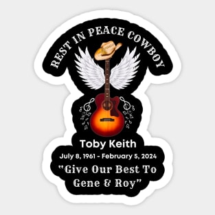 Toby Keith Tribute Memorial Sticker